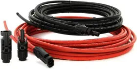 A Abigail 744110683172 30ft Solar Panel Extension Cable 10 Gauge Awg 30 Feet Black Red Sol