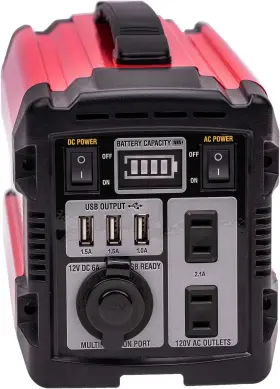 300w A-ipower 705353760617 Portable Power Station Generator With Lithium-ion Battery Solar Powered