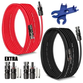 Aakl 739437699395 Solar Extension Cable 30 Ft 10awg 6mm Power Wire Male Female C