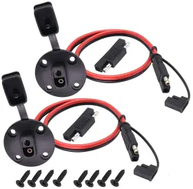 Aaotokk 784129583513 2pack 10awg Sae Weatherproof Cable Power Socket Sidewall Port Co