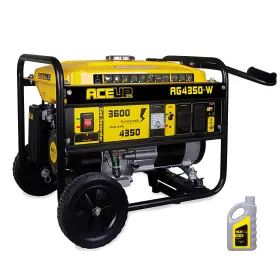 Ag4350-01 Aceup Energy 4350 Watt Generator Gas Powered Portable With Wheel Kit And Oil For