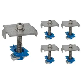 Adamax 726843024439 Solar Panel Mid Clamps Zinc Aluminum Magnesium 5 Pack Weather Resistant