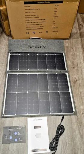 Af-s60 Aferiy Portable Solar Panel 65 Watt For Generator Grey Solarpanel