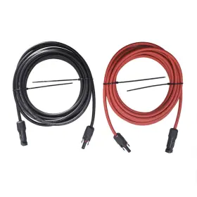 Wa1808334ur Aftermarket 1 Pair 20ft Solar Panel Extension Cable Wire Connector 6mm /10awg Black Red