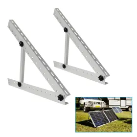 Air Jade 787446413013 Adjustable Solar Panel Tilt Mount Brackets 28in Stand With Folda