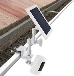 Alertcam 445027386370 2-in-1 Gutter Mount For Ring Solar Panel Stick Up Cam Battery Spotlight