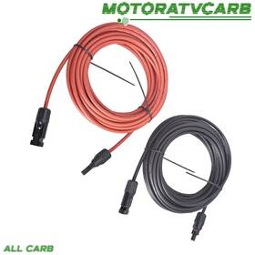 All-carb Mot1935454 All-carb 12 Awg 20 Ft Black Red Solar Panel Extension Cable Wire Connector