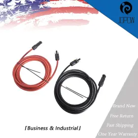Qs292160qr All-carb 25ft 12awg Solar Panel Extension Cable Wire Connector 1 Pair Black Red