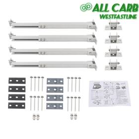 All-carb Wsl1439232 Solar Panel Rv Tilt Mount Brackets Set 4 Packs Adjustable Angle For Roof Install