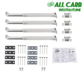 Wsl1439232 All-carb Solar Panel Rv Tilt Mount Brackets Set 4 Packs Adjustable Angle For Roof Install