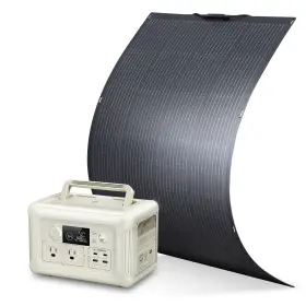 Ap-sf-200 Allpowers Mppt R600 Solar Generator Lifepo4 With Flexible Mono Panel 200w