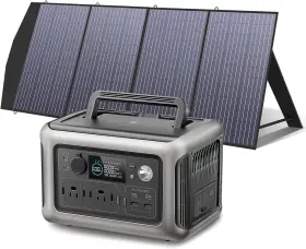 Ap-sp-033-bla Allpowers 600w Lifepo4 Portable Power Station Battery Rv With 200w Solar Charger