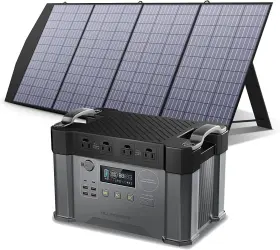 Ap-ss-009-au Allpowers 2000w Portable Power Station And 200w Foldable Solar Panel For Camping