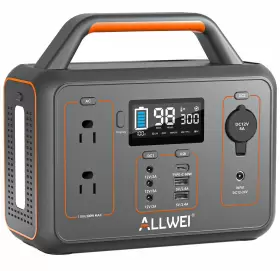 Pd60 Allwei 723849278071 Portable Power Station 300w Peak 600w 280wh Solar Generator With Usb-c