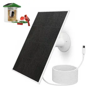 Sbf092 Amaprime Solar Panel Charger For Bird Feeder Camera Type-c Plug 9.8ft Long Cable Ip