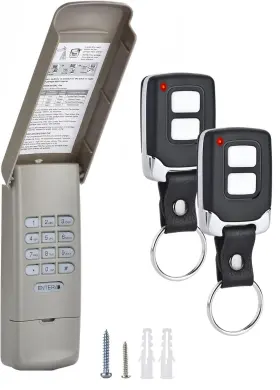 N-877max-502 Amtake Garage Door Opener Keypad With 2 Remote Compatible Li
