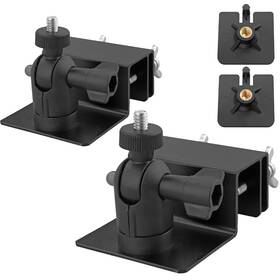Anbte 1386697 2pcs Adjustable Gutter Mount For Ring Solar Panels And Security Black