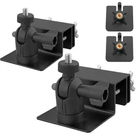 1386697 Anbte 2pcs Adjustable Gutter Mount For Ring Solar Panels And Security Black