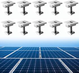 Anbte Abtgr156a 10pcs Solar Panels Centre Clamps Aluminium T-shaped Mid Include