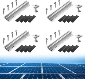 Abtgr181-uk-m Anbte 4pcs Solar Panel Mounting Kit Aluminum 4 X 11.81 Inch Rail Clamp