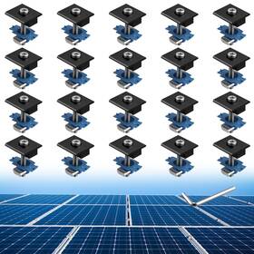 Anbte Abtgr376-us 20pcs Solar Panels Mid Clamps For Unistrut Aluminium 30mm/35mm Panel B