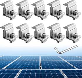 Anbte Abtgr385 Solar Panel Mounting Brackets 30-50mm Adjustable 10pcs Aluminum End