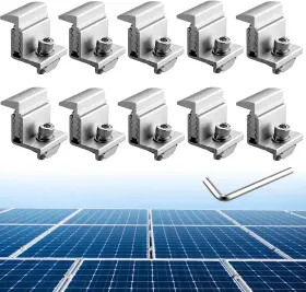 Abtgr385 Anbte Solar Panel Mounting Brackets 30-50mm Adjustable 10pcs Aluminum End