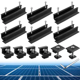 Gr319abt Anbte 6pcs Solar Panel Mounting Kit Aluminium 4.72 Inch Rail And 30