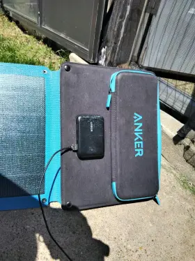 Aka2425011 Anker 24w Foldable Cigs Solar Panel Battery Charger 3port Usb Power Bank Outdoor