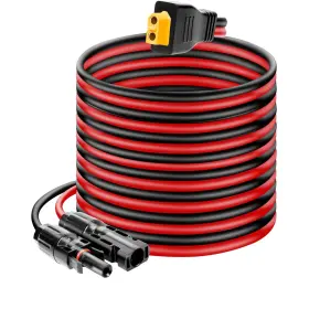 Xt60 Ansoufien 635393652019 Solar Panel Connector To Cable 50ft 10awg Charg