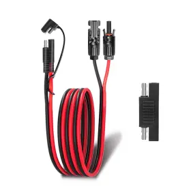 Ansoufien 658359674375 Solar Panel Connectors To Sae Adapter Cable 5ft 10awg Extension