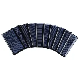 Inx1.45 Aoshike 5641508 10pcs 5v 60ma Polycrystalline Solar Panel Cells 2.67 In Diy Chargertt