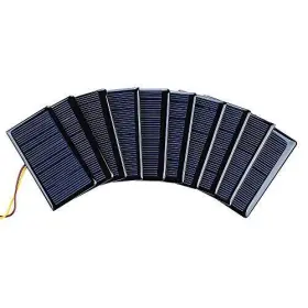 A3d167 Aoshike Tech 10pcs 5v 60ma Mini Polycrystalline Solar Panels Cells 68mmx37mm/2.67 Inch X1.45