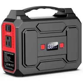 100w Apowking 662987374644 Portable Power Station Bank 146wh 200w Peak Rated Solar Powered