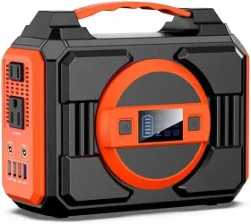 600w Apowking 762765727317 Portable Power Station Bank 300w Rated Peak 220wh - 2 Ac Outlet