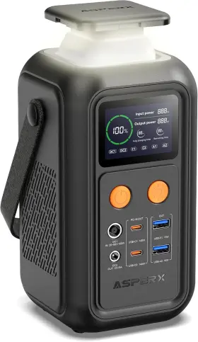Axp200 Asperx Portable Power Station 192wh Lifepo4 Battery With 200w Output Dual 140w