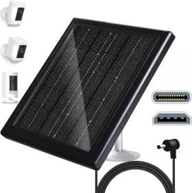 At01-bw1 Atxxscd Ring Camera Solar Panel 5v 5w Outdoor Battery Charger For Spotlight C