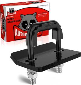 Autoraccoon Autoraccoon-001-black Hitch Tightener Anti-rattle Clamp - Heavy Duty Stabilizer For 1.25 Inch And 2