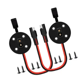 Ayecehi 746362902896 12awg Sae Solar Power Socket Sidewall Port 2 Pack Weatherproof Quick Co