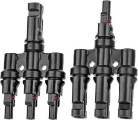 Baithna 313094835848 Solar Panel Connector 3 Way Branch Mmmf/fffm - Diy Mount Tool Parallel Con