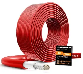 H1z2z2-k Baiwoda Sea063 100ft Solar Panel Wire 10awg Tinned Red