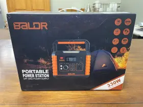 Baldr-p330 Baldr Portable Power Station Solar Generator With 120v 330 W