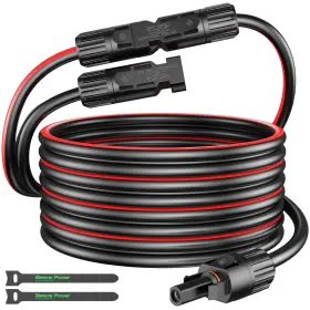 Bateria Power 10awg 6mm 30ft Solar Panel Extension Cable Waterproof Connectors For Rv Marine