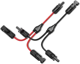 Bateria Power 744759672384 Solar Connectors 30a Y-branch Cable Parallel Adaptor Panel Wi