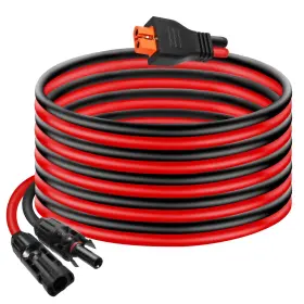 Xt60i Behaunty 635405509751 10awg Tinned Copper Wire To Solar Panel Connector Extension Cable 15ft