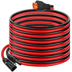 Xt60i Behaunty 635405509775 10awg Tinned Copper Wire To Solar Panel Connector Extension Cable 25ft