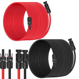 Behaunty 635408135643 10awg 6mm Solar Panel Extension Cable 100ft - Black And Red Heavy Duty