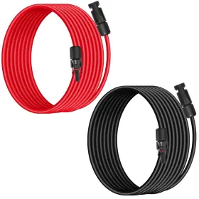 Behaunty 667763817308 10awg 6mm Solar Panel Extension Cable - 8ft Heavy Duty Weather Resistant