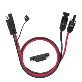 Billion Wealth 699909015927 23.6 Inch 10awg Solar Panel Connector To Sae Adapter Extension Cable Compatib