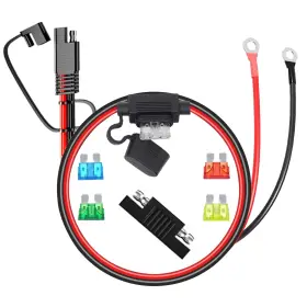 Saeext0014 Billion Wealth 2 Ft Sae Connector 10awg Pure Copper Extension Cable To Ring Terminal 10